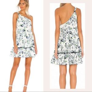 NWT Free People All Mine Mini Floral Dress One Shoulder Size Large